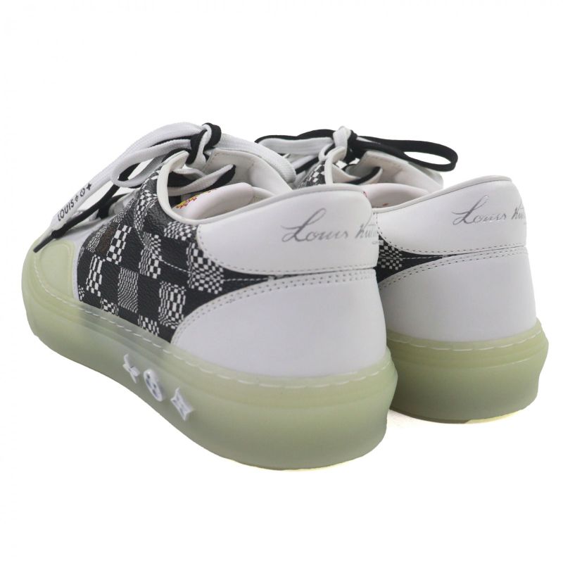Louis Vuitton Oriline Leather Low Cut Sneakers White Black — view 4