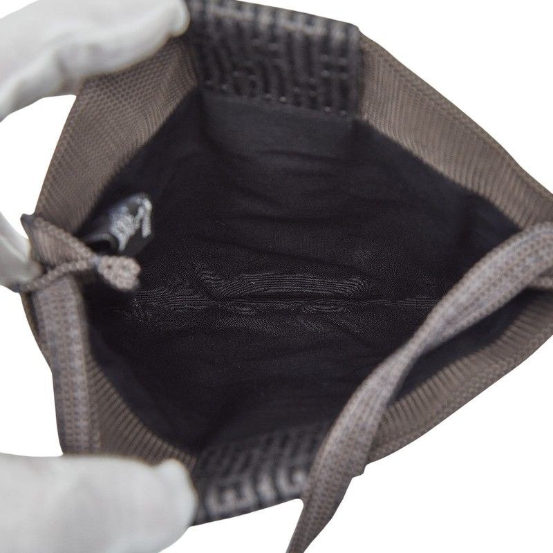 Hermes Her Line Crossbody Bag Sacoche Gray Black Canvas — view 7
