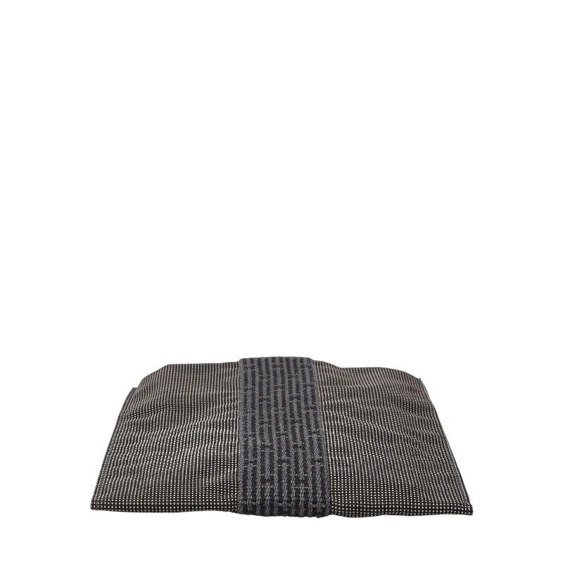 Hermes Her Line Crossbody Bag Sacoche Gray Black Canvas — view 4