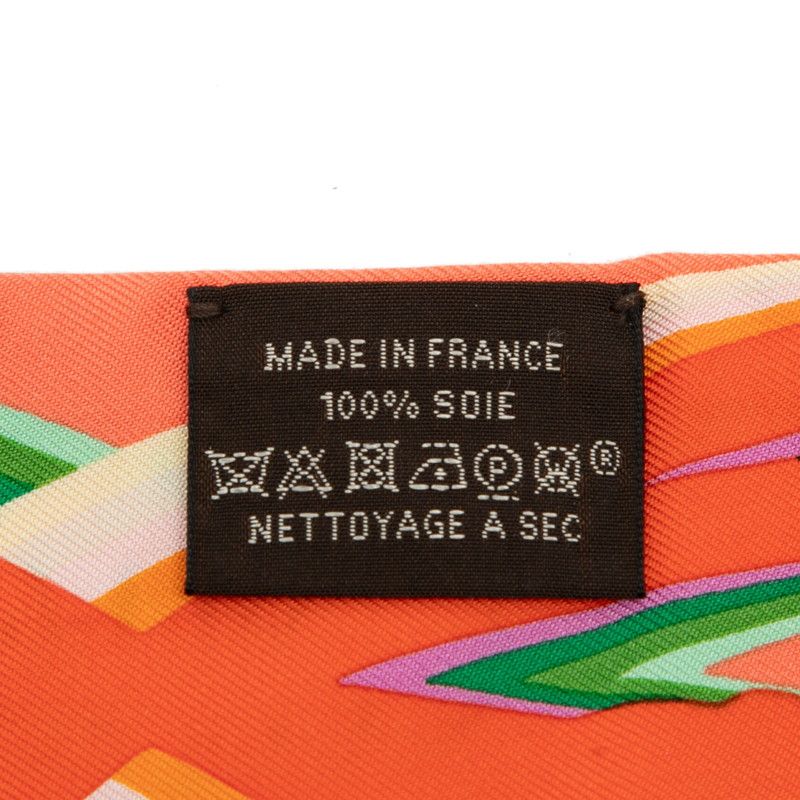 Hermes Twilly Brides De Gala Shadow Orange Multicolor Silk — view 4