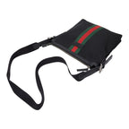 Gucci Sherry Line Crossbody Bag Black Nylon Leather — view 5