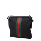 Gucci Sherry Line Crossbody Bag Black Nylon Leather — view 3