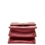 Diorama Studded Chain Shoulder Bag Red Gold Leather — view 4