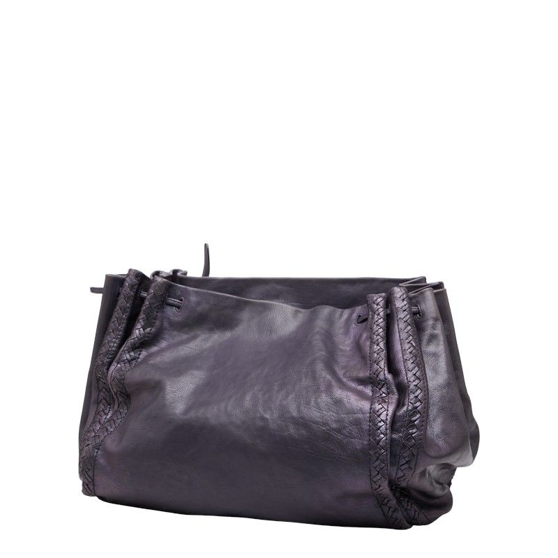 Bottega Veneta Crossbody Bag Purple Leather — view 3