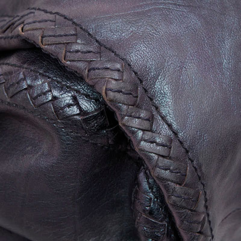 Bottega Veneta Crossbody Bag Purple Leather — view 8