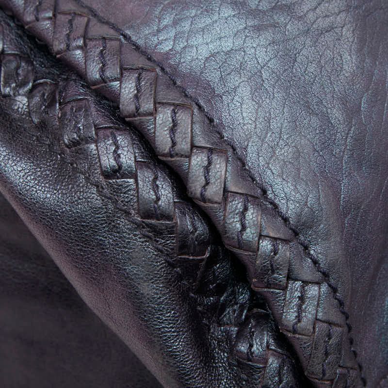 Bottega Veneta Crossbody Bag Purple Leather — view 6