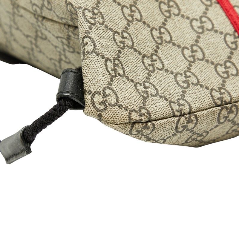 Gucci GG Supreme Angry Cat Rucksack Backpack Beige Black Nylon — view 6