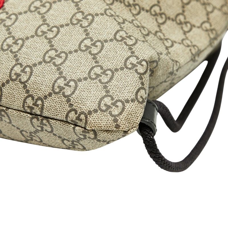 Gucci GG Supreme Angry Cat Rucksack Backpack Beige Black Nylon — view 5