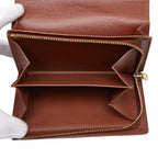 Louis Vuitton Monogram Porte Monnaie Bier Tresor Brown Leather — view 6