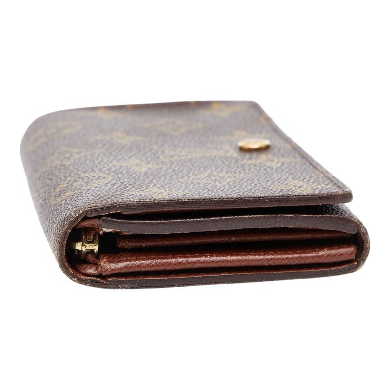 Louis Vuitton Monogram Porte Monnaie Bier Tresor Brown Leather — view 5