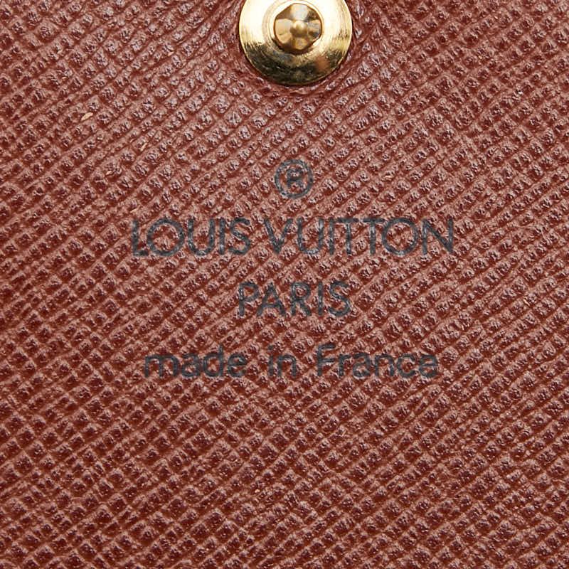 Louis Vuitton Monogram Porte Monnaie Bier Tresor Brown Leather — view 8