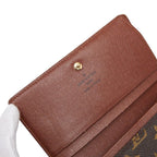 Louis Vuitton Monogram Porte Monnaie Bier Tresor Brown Leather — view 7
