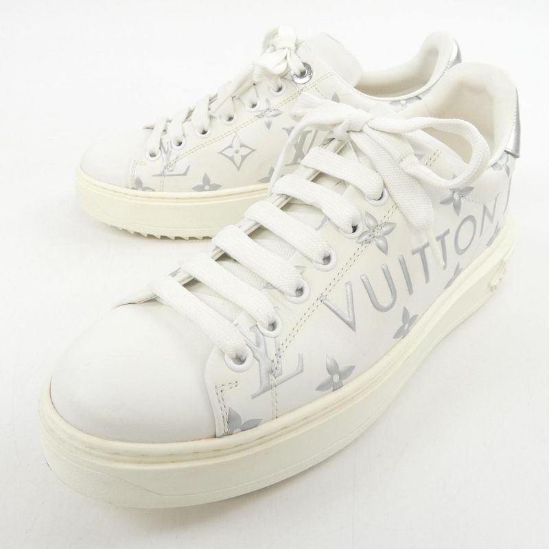 Louis Vuitton Metallic Monogram Pattern Time Out Line Sneakers — view 3