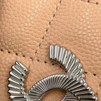 Chanel Card Case Quilted CC Logo Caviar Leather Business — view 7
