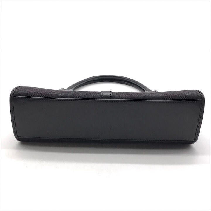 Gucci GG Canvas Jackie Mini Hand Bag Shoulder Black Leather Bag — view 3