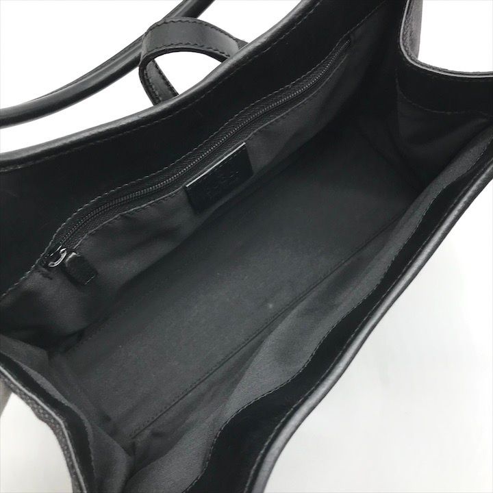 Gucci GG Canvas Jackie Mini Hand Bag Shoulder Black Leather Bag — view 7