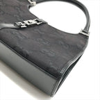 Gucci GG Canvas Jackie Mini Hand Bag Shoulder Black Leather Bag — view 4