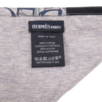 Hermes City Running Triangle Carre Cotton Nylon Polyurethane Glycine Ash Scarf — view 5