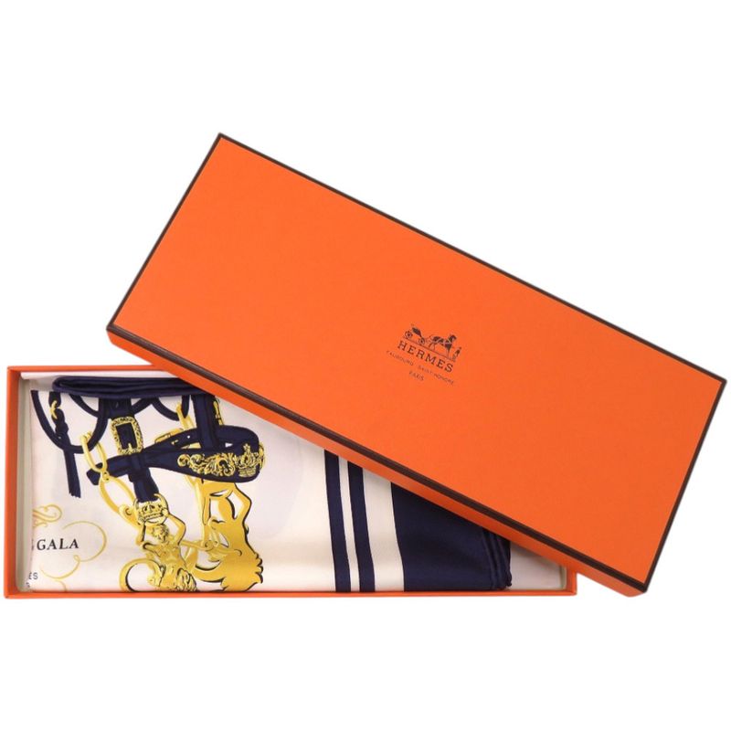 Hermes Pocket Chiff Carre 45 Petit Brides De Gala Silk Multicolor Scarf — view 2