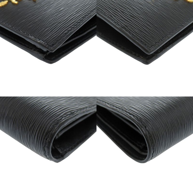 Prada 1 Mv204 Vitterom-ve Leather Black Bifold Wallet 1081 — view 5