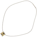 Hermes Cage Ash H Cube Metal Silver White Necklace 1034 — view 8