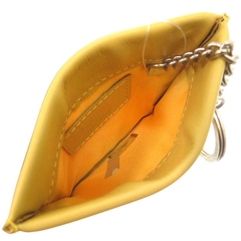 Chanel Coco Mark New Travel Line Ring Leather Yellow Coin Case — view 5