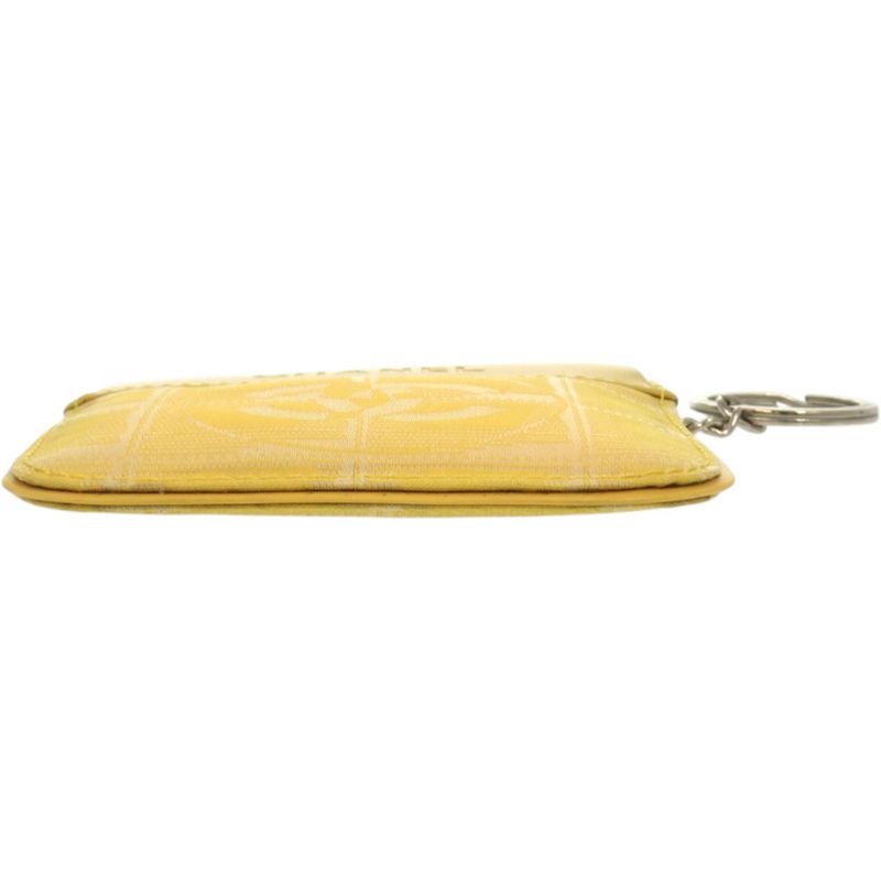 Chanel Coco Mark New Travel Line Ring Leather Yellow Coin Case — view 4