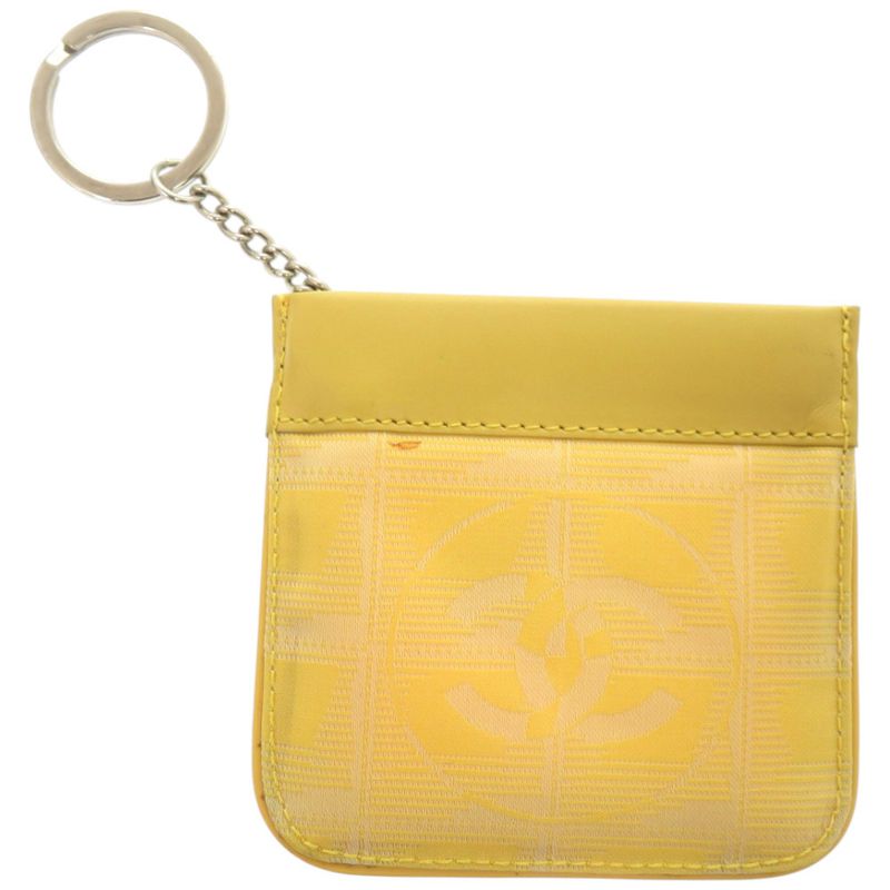 Chanel Coco Mark New Travel Line Ring Leather Yellow Coin Case — view 3