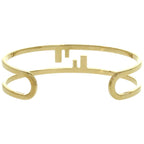 Fendi FF Logo O-rock Metal Gold Bangle 0231 — view 5