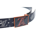 Louis Vuitton Sainteur Metropole Monogram Canvas Belt Navy Leather M0049 — view 5