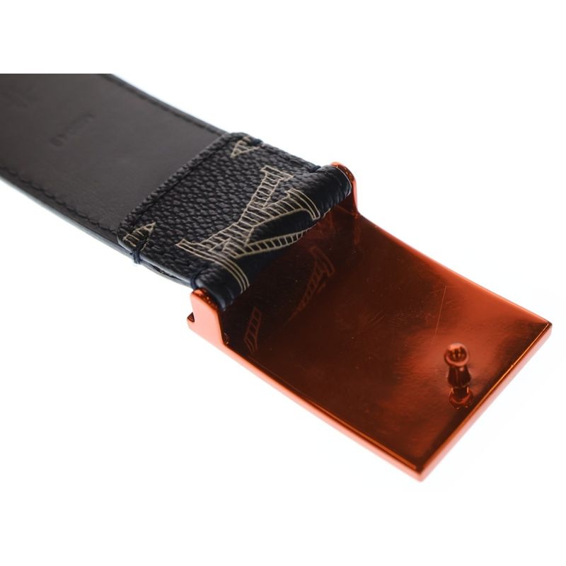 Louis Vuitton Sainteur Metropole Monogram Canvas Belt Navy Leather M0049 — view 7