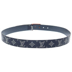 Louis Vuitton Sainteur Metropole Monogram Canvas Belt Navy Leather M0049 — view 3