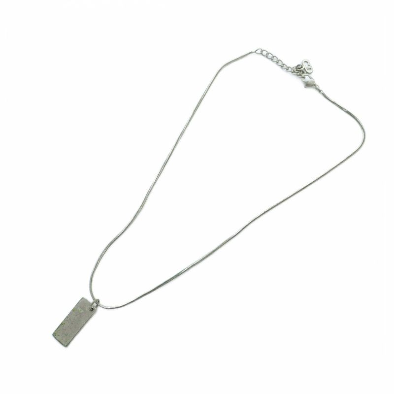 Christian Dior Necklace Accessories Pendant Logo Trotter Silver Pink GY11 — view 5