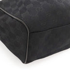 Gucci Ski GG Canvas Tote Bag Handbag Leather Black Gold Hardware — view 4