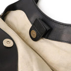 Gucci Ski GG Canvas Tote Bag Handbag Leather Black Gold Hardware — view 8