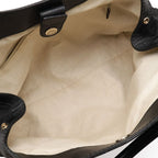 Gucci Ski GG Canvas Tote Bag Handbag Leather Black Gold Hardware — view 6