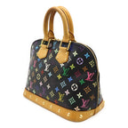 Louis Vuitton Monogram Multicolor Alma Handbag Studded Noir Black — view 3