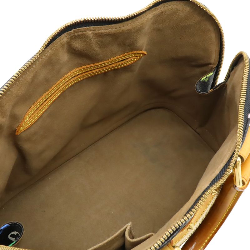 Louis Vuitton Monogram Multicolor Alma Handbag Studded Noir Black — view 7
