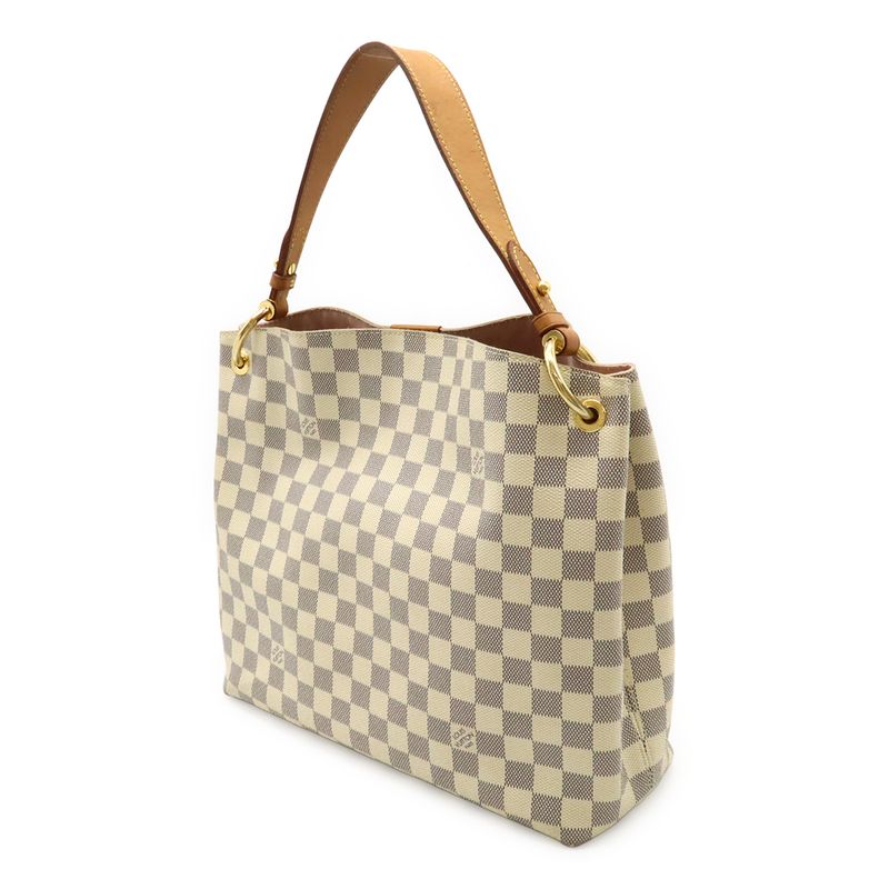 Louis Vuitton Damier Azur Graceful PM Shoulder Bag One Semi — view 3