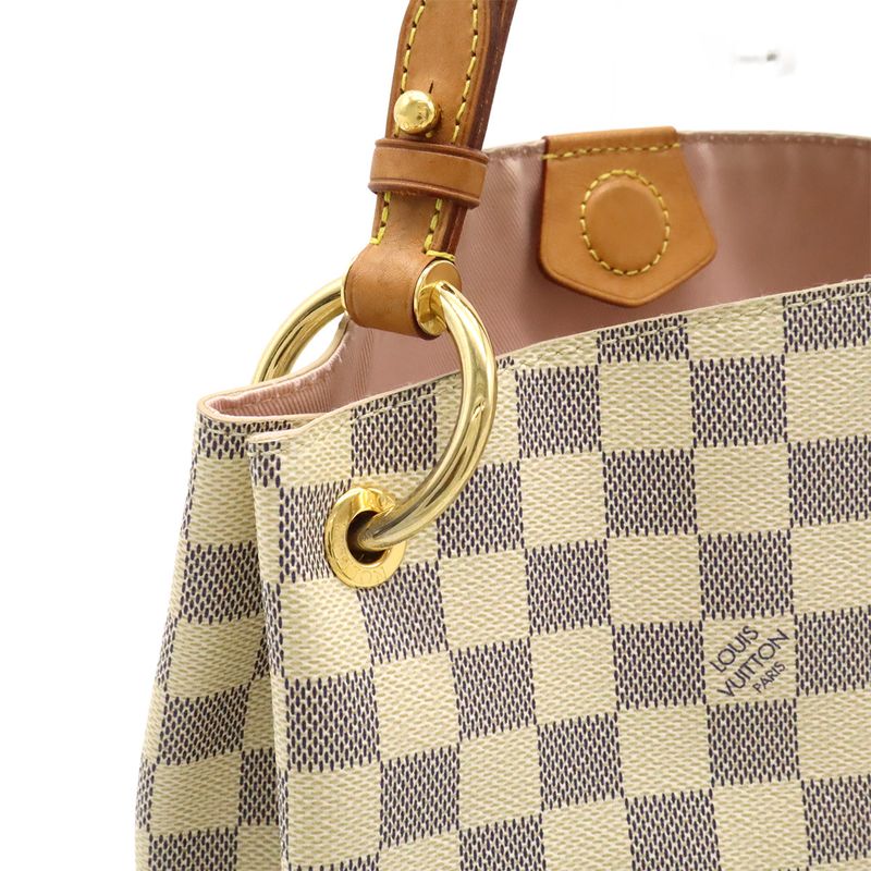 Louis Vuitton Damier Azur Graceful PM Shoulder Bag One Semi — view 5
