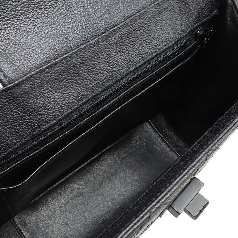 Chanel 2.55 Quilted Tote Leather Black Hardware — view 9
