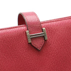 Hermes Bearn Souffle Bifold Long Wallet Chevre Leather Fusha — view 4