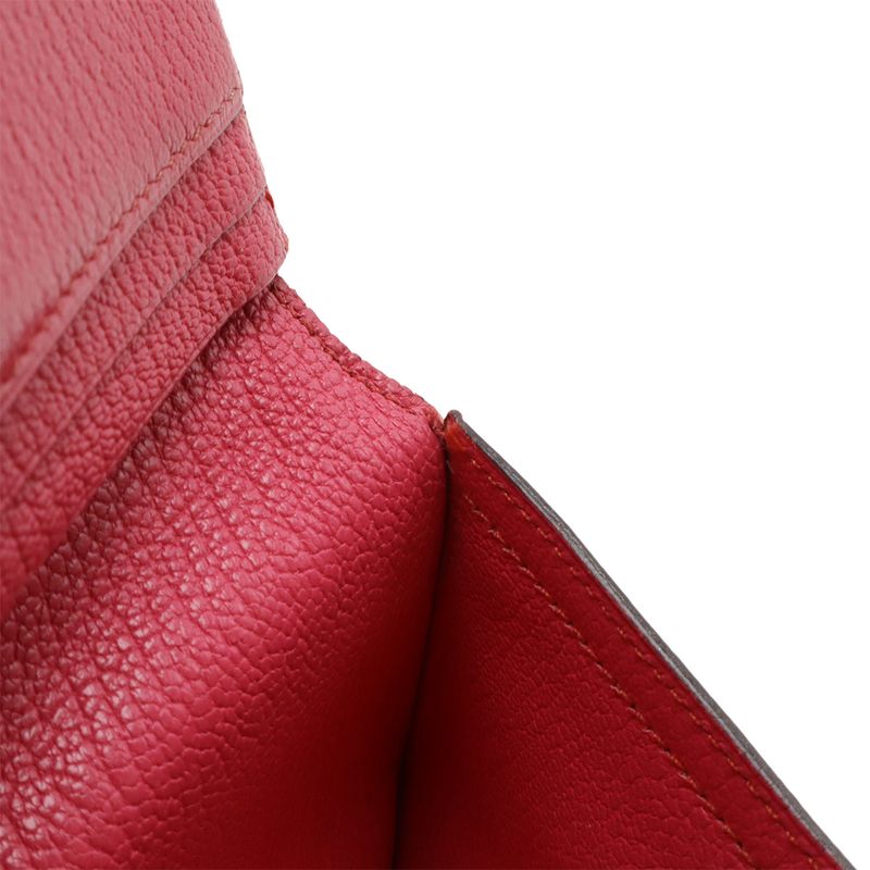Hermes Bearn Souffle Bifold Long Wallet Chevre Leather Fusha — view 7