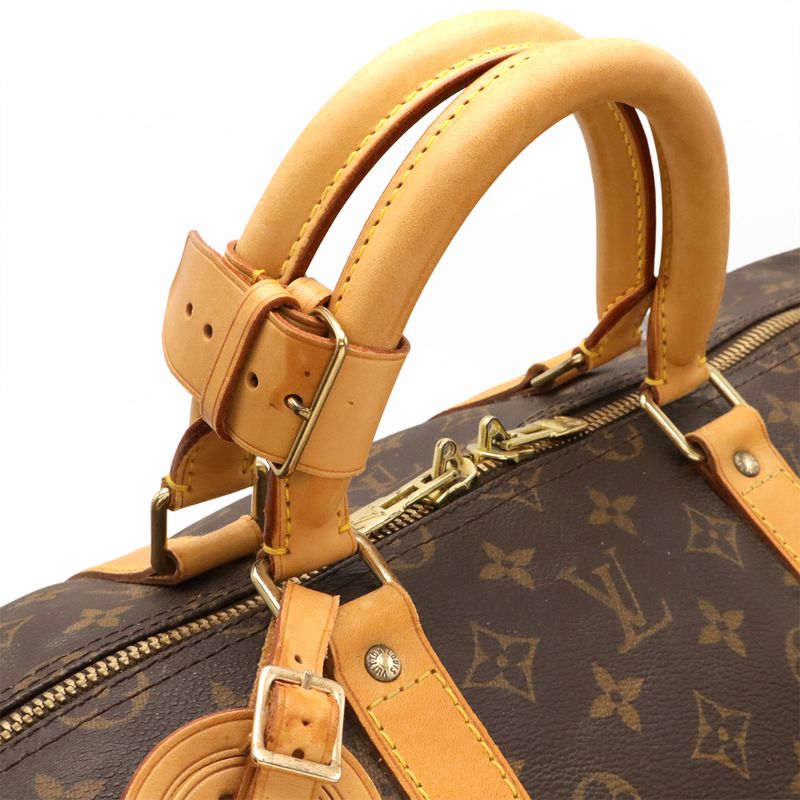 Louis Vuitton Monogram Keepall Bandolier 55 Boston Bag Travel Purse — view 7