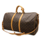 Louis Vuitton Monogram Keepall Bandolier 55 Boston Bag Travel Purse — view 3