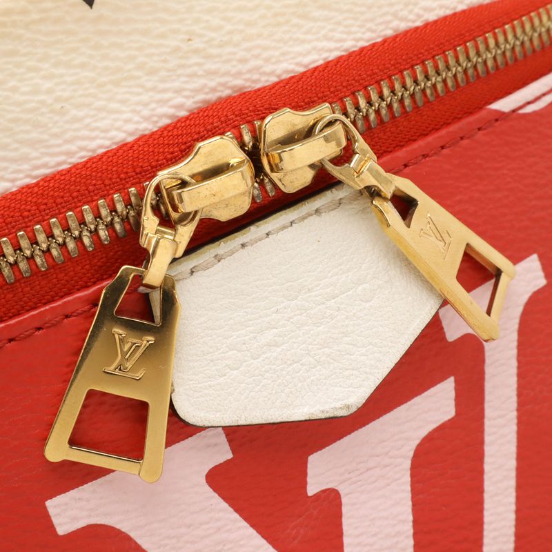 Louis Vuitton Monogram Giant Bum Bag Waist Pouch Rouge Red Body — view 5