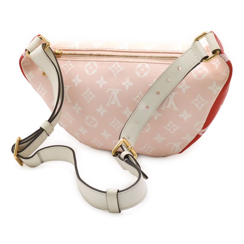 Louis Vuitton Monogram Giant Bum Bag Waist Pouch Rouge Red Body — view 3