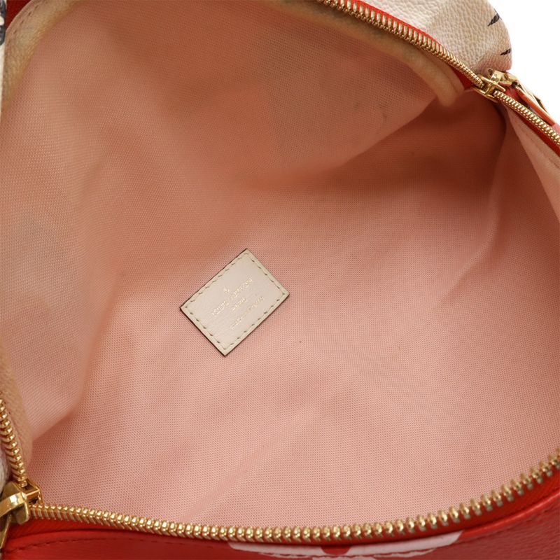 Louis Vuitton Monogram Giant Bum Bag Waist Pouch Rouge Red Body — view 7