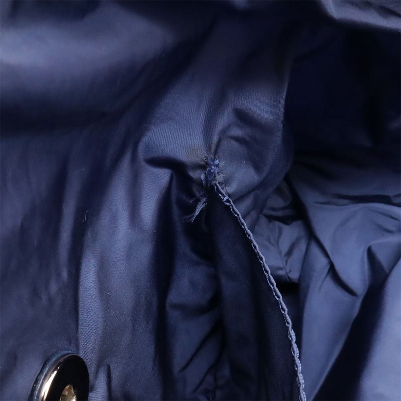 Chanel Tweed Print Chain Shoulder Rucksack Sac Backpack Nylon Blue — view 9