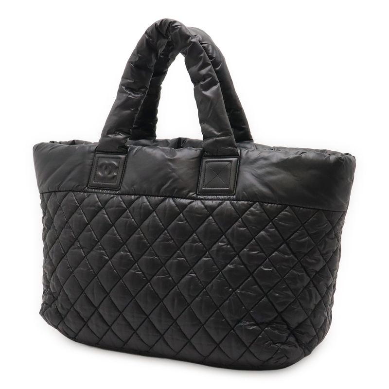 Chanel Coco Cocoon Medium Tote MM Bag Quilted Nylon Black — view 3